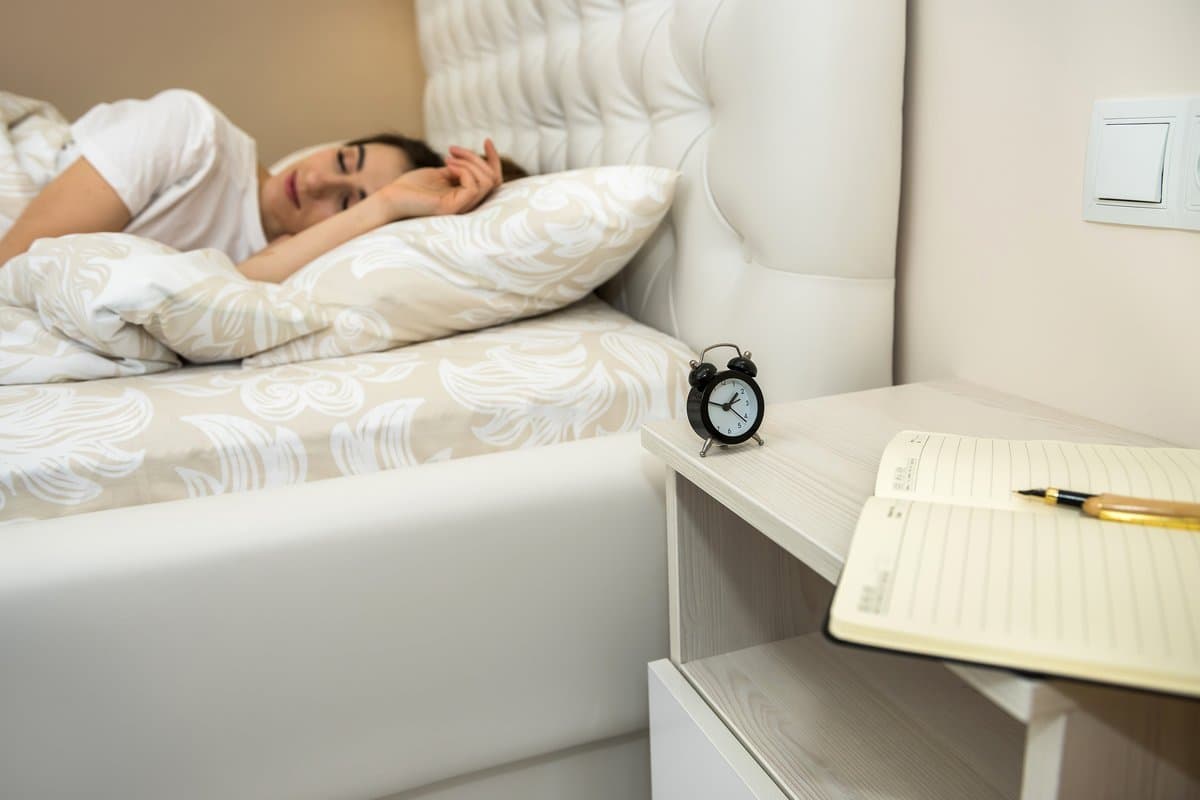 Person sleeping peacefully in warm morning light